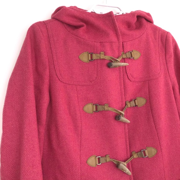 United Colors of Bentton, Pink wool hooded coat - Picture 4 of 12